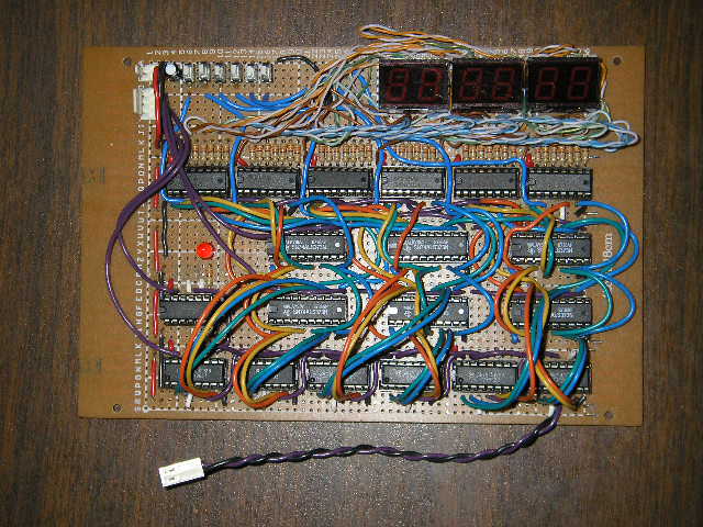 Display, drivers, counters and latches board
