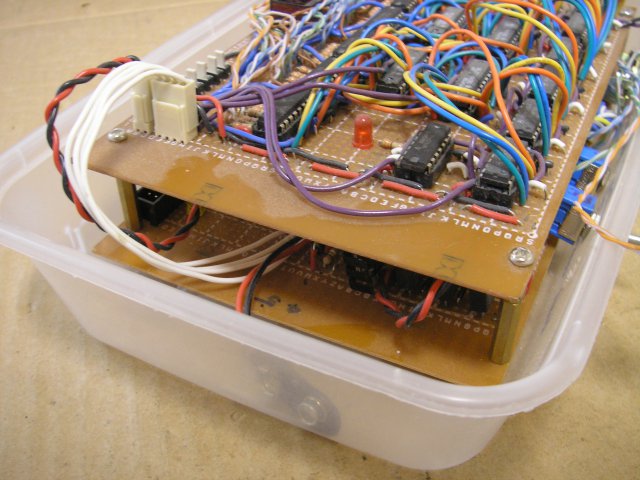 View of stackup and connecting wires
