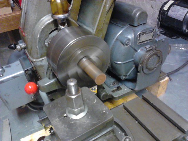 Facing a steel rod