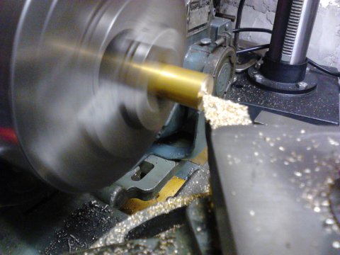 Facing a brass bar