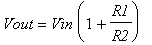 Non-inverting opamp equation